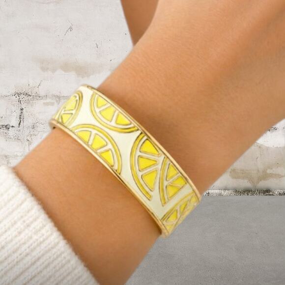 kate spade Jewelry - Kate Spade Lemon Bangle "When Life Gives You Lemons"